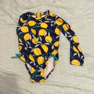 Cat and Jack swimsuit lemon print size 4T
